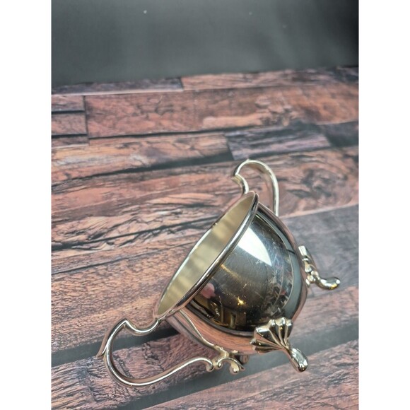 VTG Poole Silver Company 2500 Old English Style Footed Creamer & Open Sugar Bowl - Picture 12 of 15